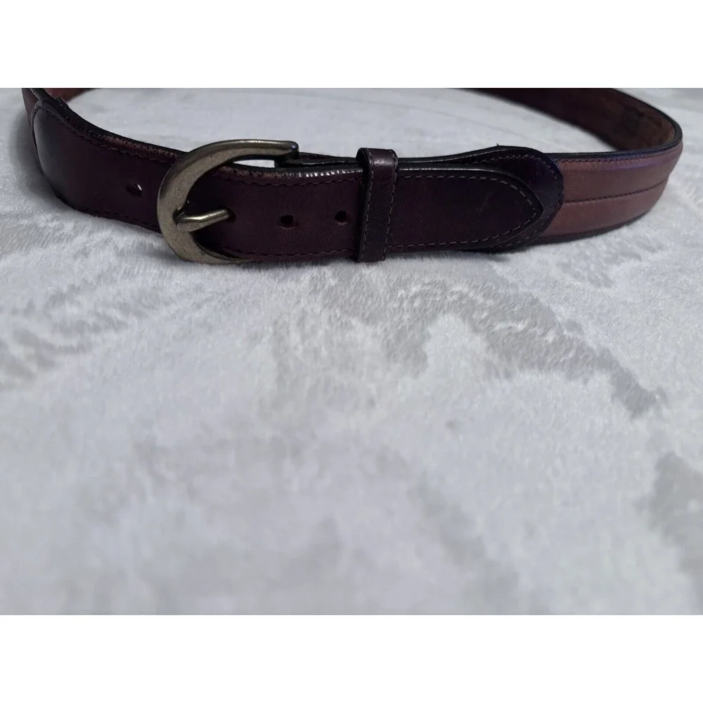 Vintage 90's Eddie Bauer Genuine Leather Belt Made‎ in USA Size 40 Large
